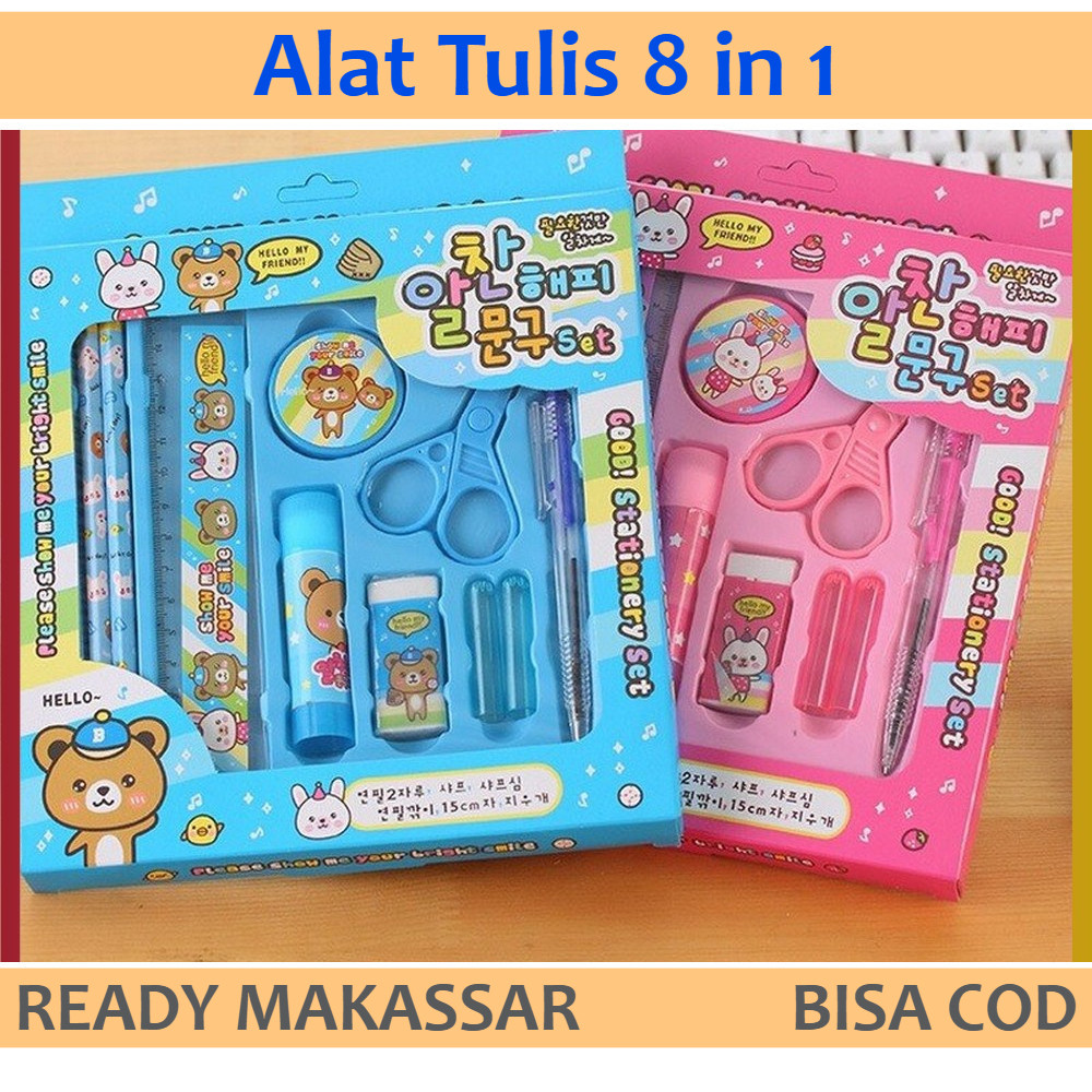 

Alat Tulis Anak TK / Alat Tulis Set 8 in1 Karakter Stationery Kids / Kado Anak Set Gift 8 in 1