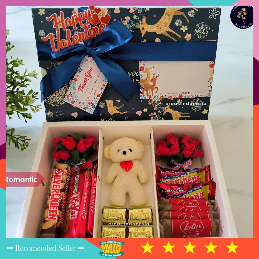 

Termurah Kado Cantik Unik Hampers Keren / Hampers Valentine _ Premium Teddy Navy
