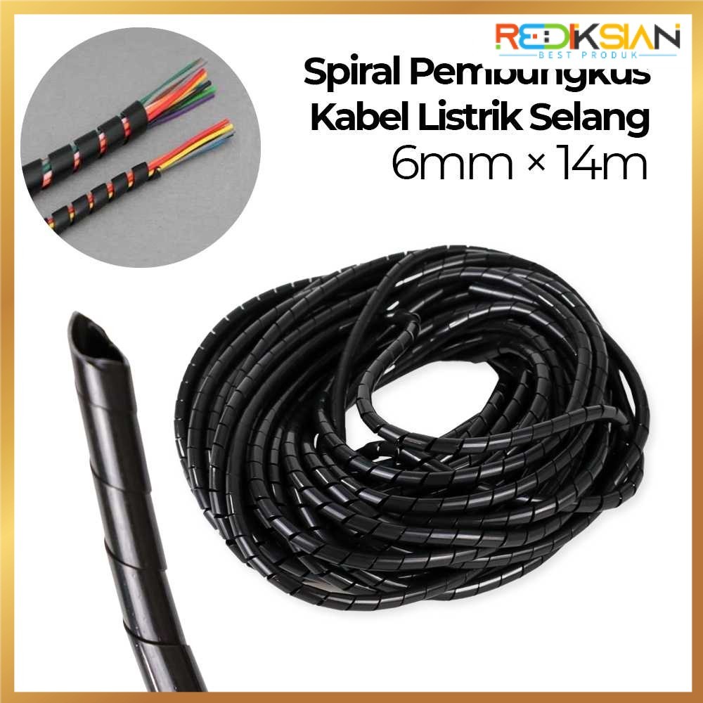 Tali Spiral Pembungkus Pelindung Kabel Cas Charger Listrik Fleksibel Dapat Dipotong Cable Organizer