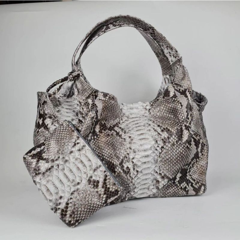 Tas Kulit Ular Piton Asli Wanita LARGE SHOULDER PHYTON BAG
