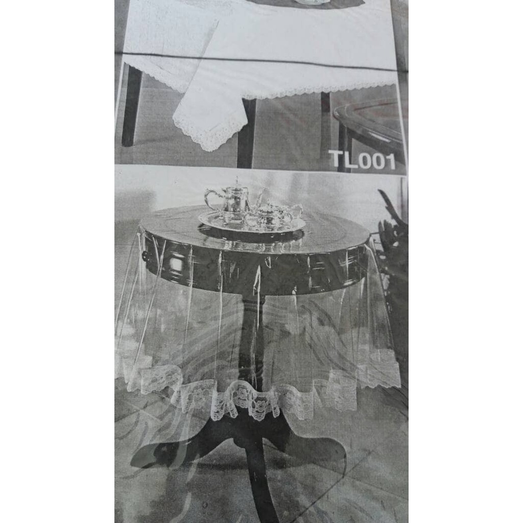 Taplak meja plastik / taplak plastik / taplak plastik / bulat / bundar