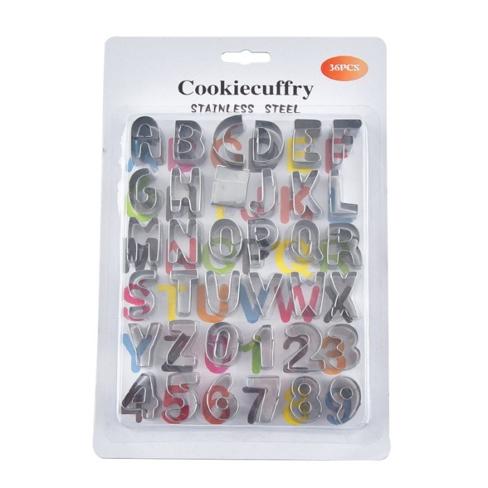 Cetakan Huruf Angka Abjad Stainless Wortel Tumpeng Cookies Buah Sayur Biskuit