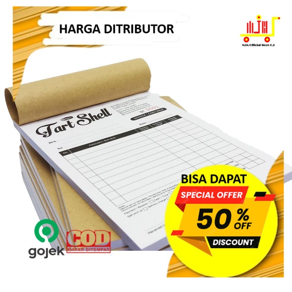 

Baru Cetak Nota A5 atau F5 Kertas NCR Custom / Kuitansi / Surat Jalan / Faktur - (Harga per buku) Murah