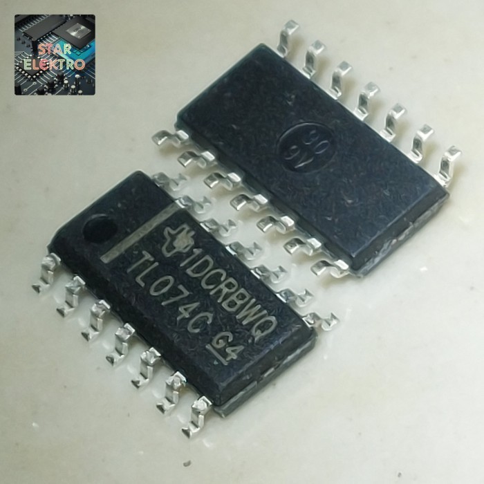 2 Buah 2Pcs TL074C Sop-14 SMD TL074CDR IC JFet Quad OpAmp TL 074 TL074 074C