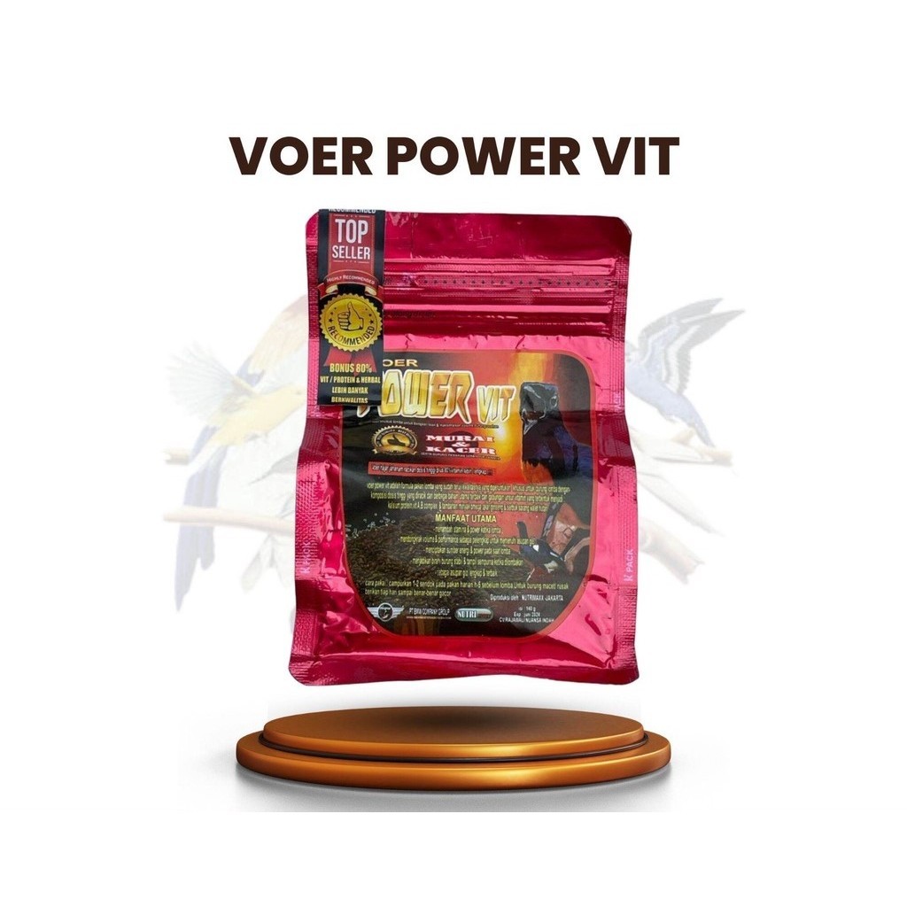 Voer Power Vit 140 gr Voer Burung Murai & Kacer Pakan Burung Kacer Voer Khusus Burung Murai Batu Lom