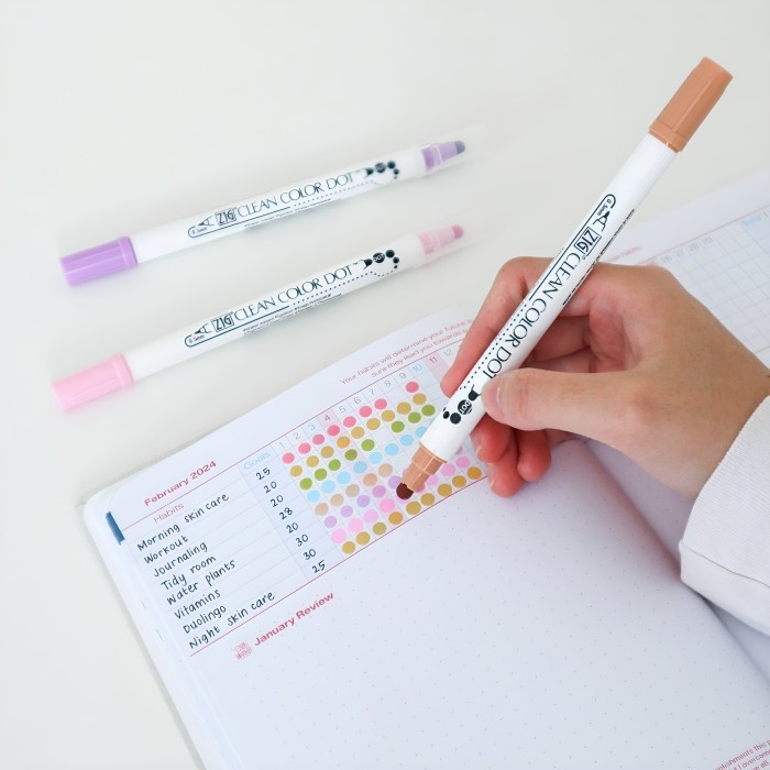 

PROMO!! -ZIG Kuretake Clean Color Dot Double-Sided Marker - Candy Pink