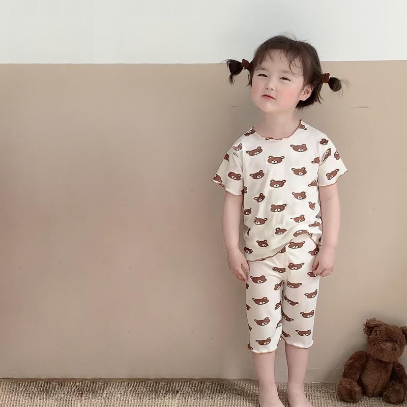 RKPERWIRA - ZFS PAKAIAN ANAK LUCI / CUTEBEAR SET PIYAMA ANAK / Outfit Anak Santai / Fashion Anak-Ana