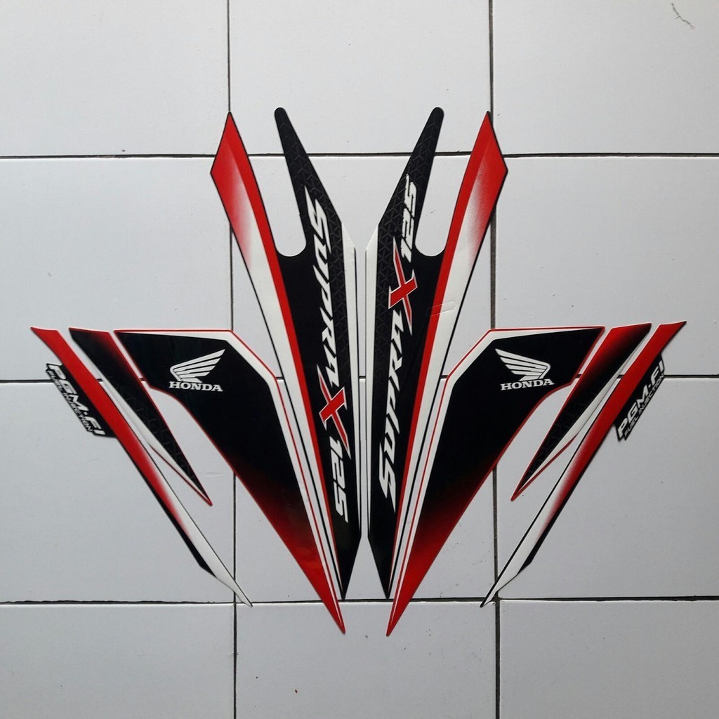 stiker striping ori motor honda supra x 125 fi 2017