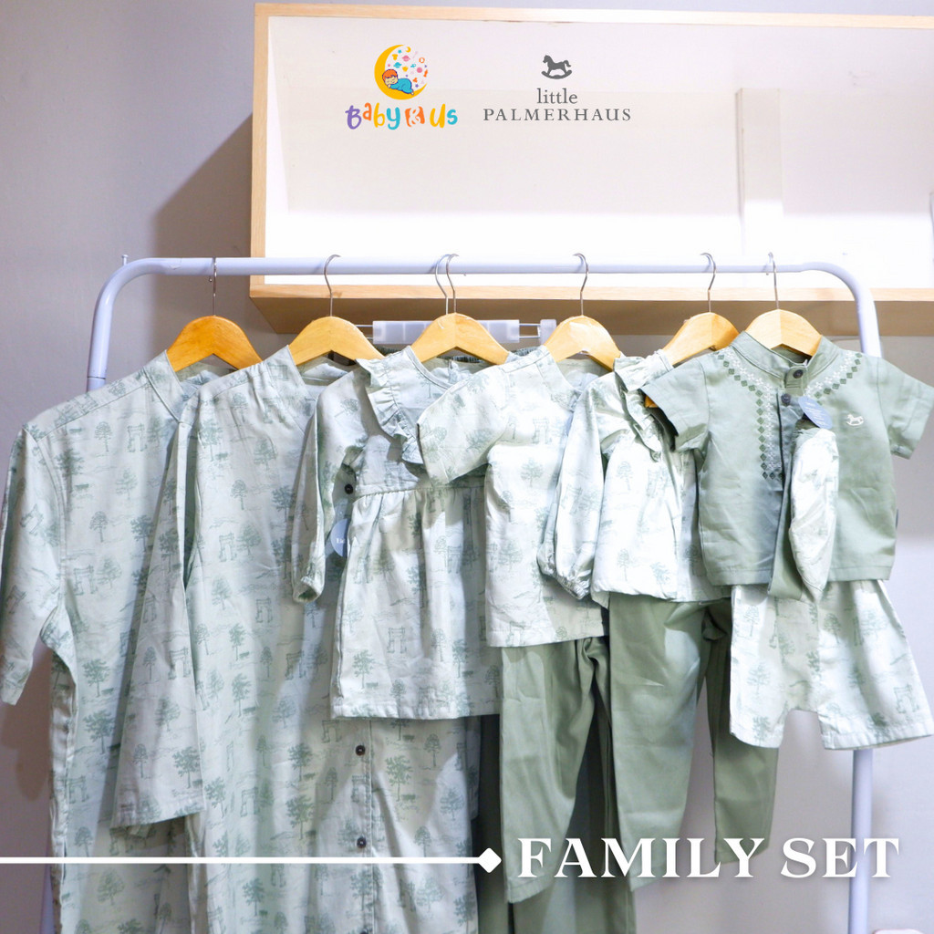 Little Palmerhaus - Sarimbit Keluarga Green Piper Hijau / Baju Couple keluarga / Sarimbit Keluarga /