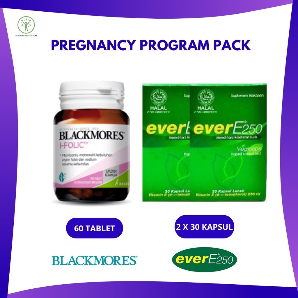 GRAtis Test Pek / PAKET PROMIL BLACKMORES I FOLIC 60 TABLET DAN EVER E 30 TABLET 2 BOTOL