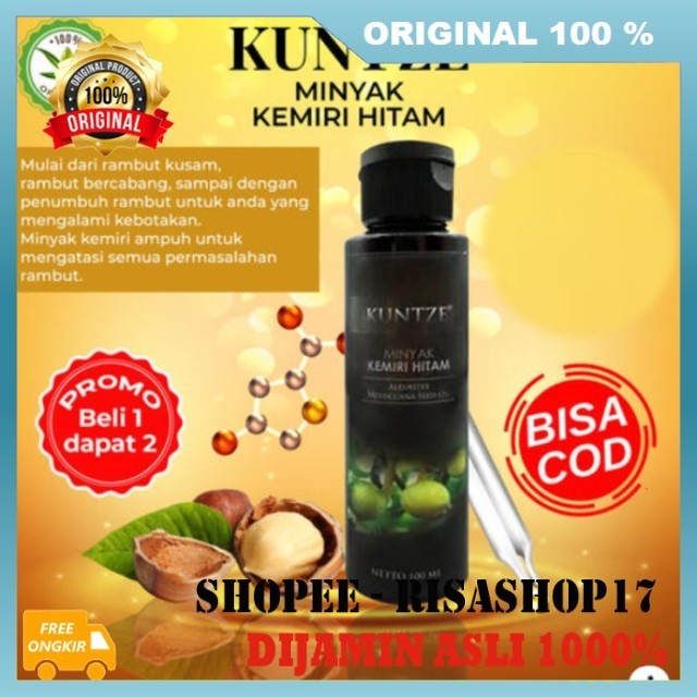 Minyak Kemiri Hitam Kuntze BPOM Penghitam Uban Alami BELI 1 GRATIS 1 100% ASLI