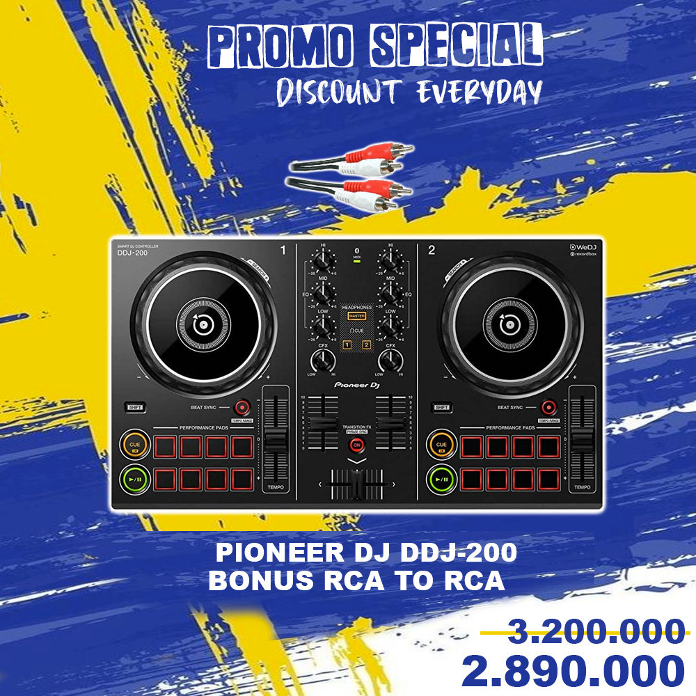 Pioneer DJ DDJ200 DDJ-200 Smart DJ Controller Rekordbox Suport Android Alat DJ Pioneer Murah Origina