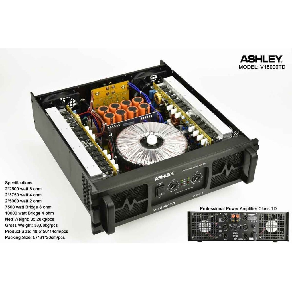 Power Amplifier Ashley V18000 TD/V 18000 TD / V18000TD / V 18000TD