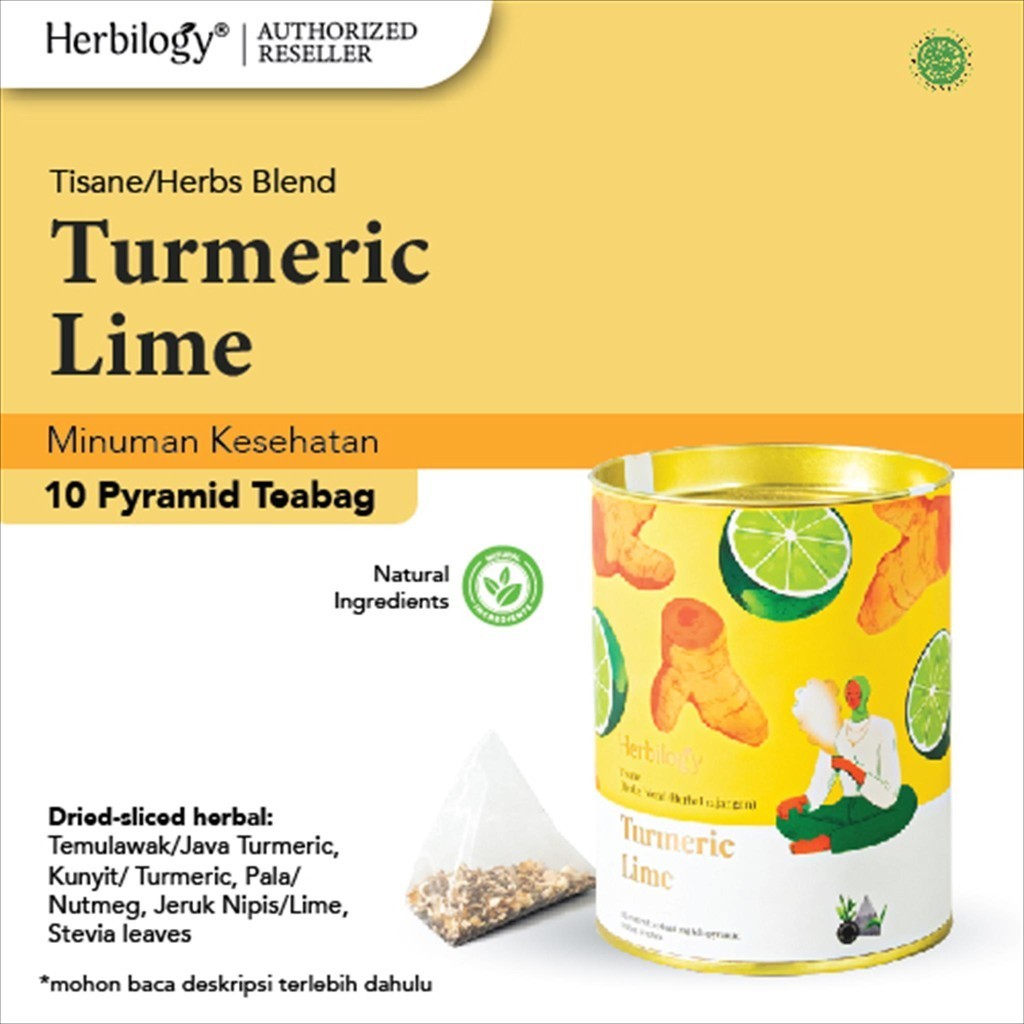 

Herbilogy Tisane Teh Herbal Turmeric Lime ( 10 teabag ) Herbs Tea