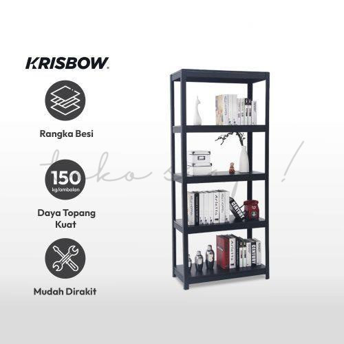 Tokosiap Original Krisbow Rak Besi 5 Tingkat - Hitam