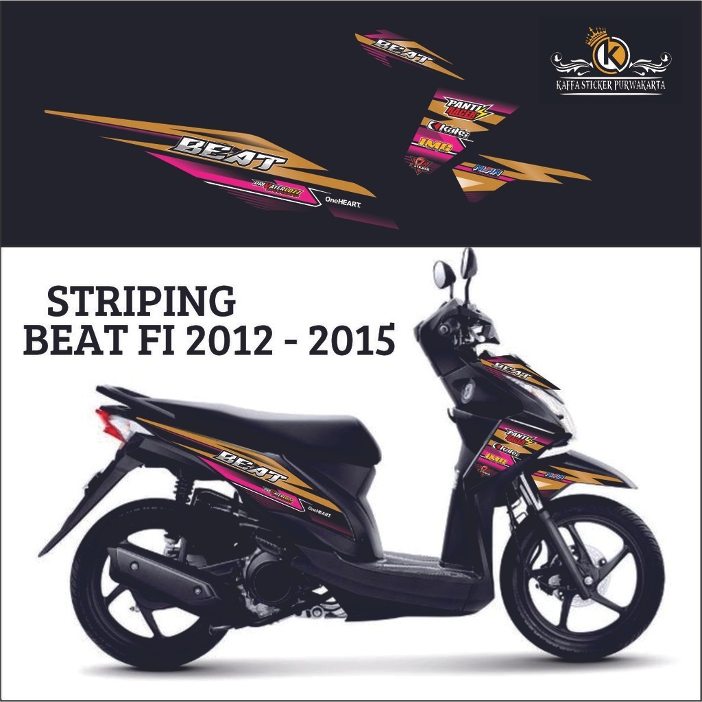 POLET SETIKER Striping Beat Fi 2013 2014 2015 Variasi Sticker Motor Beat Fi Stiker Skotlet Lis List 