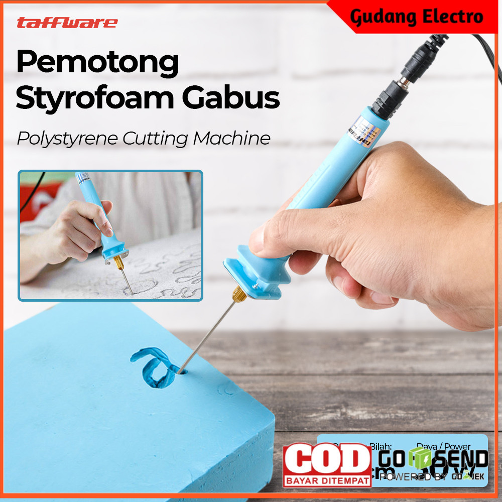 

Taffware Pemotong Styrofoam Gabus Polystyrene Cutting Machine 10cm 30W - CT10 - Blue - 7ROTMTBL