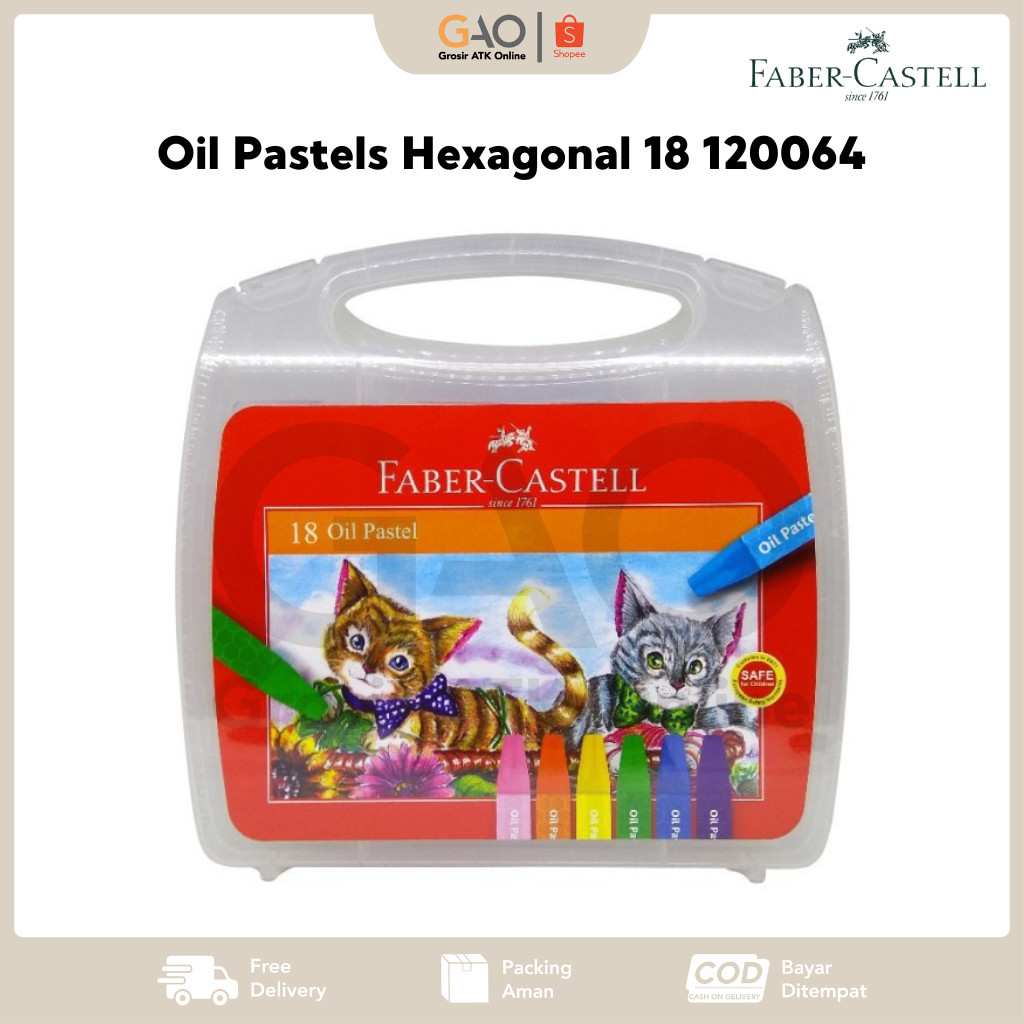 

Oil Pastels Hexagonal 18 Faber-Castell Krayon 18 Warna Faber-Castell 120064