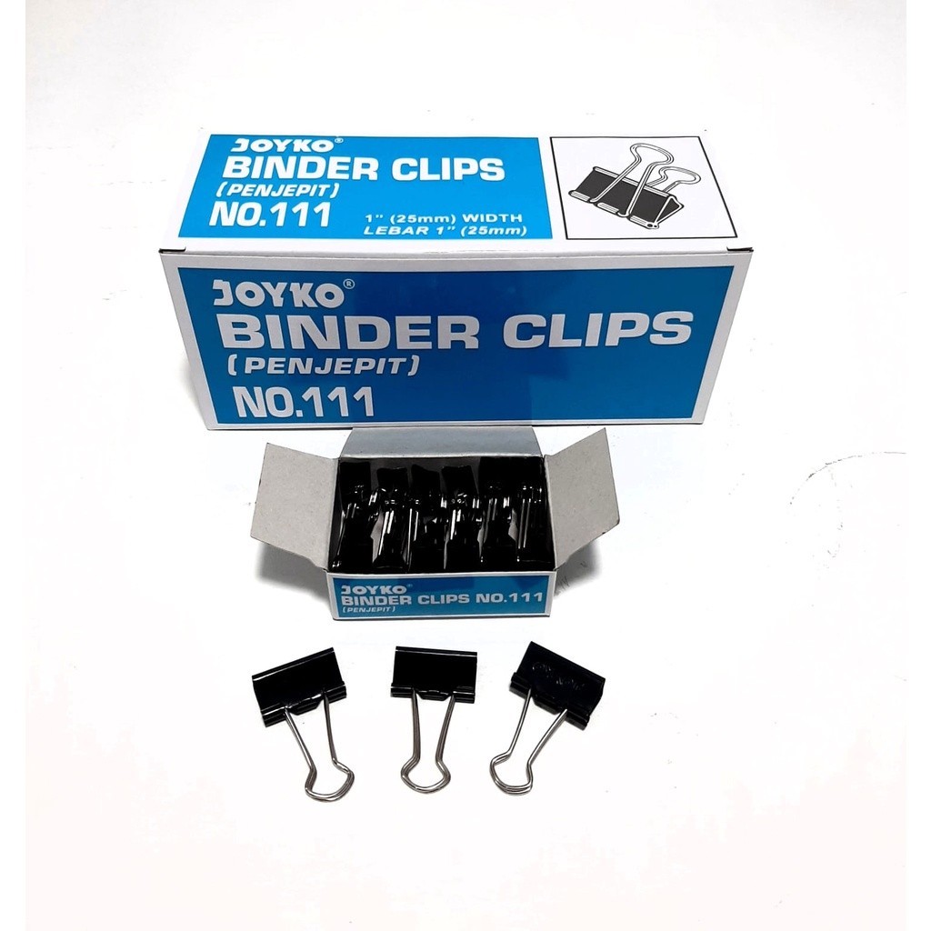 

Harga Grosir (1Boxes/12 pcs) Binder Clip Penjepit JOYKO No.111 Top Brand