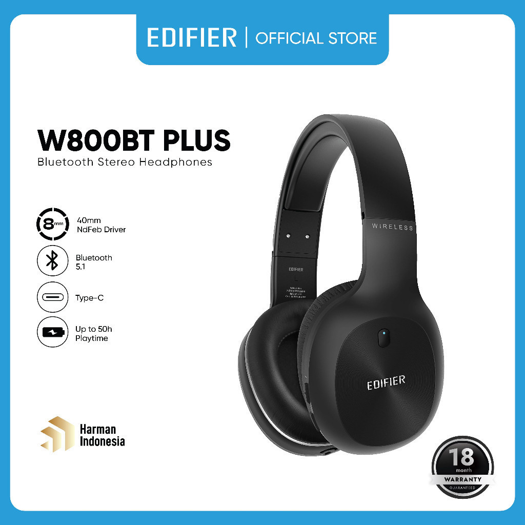 Edifier W800bt Plus Bluetooth Stereo Headphone