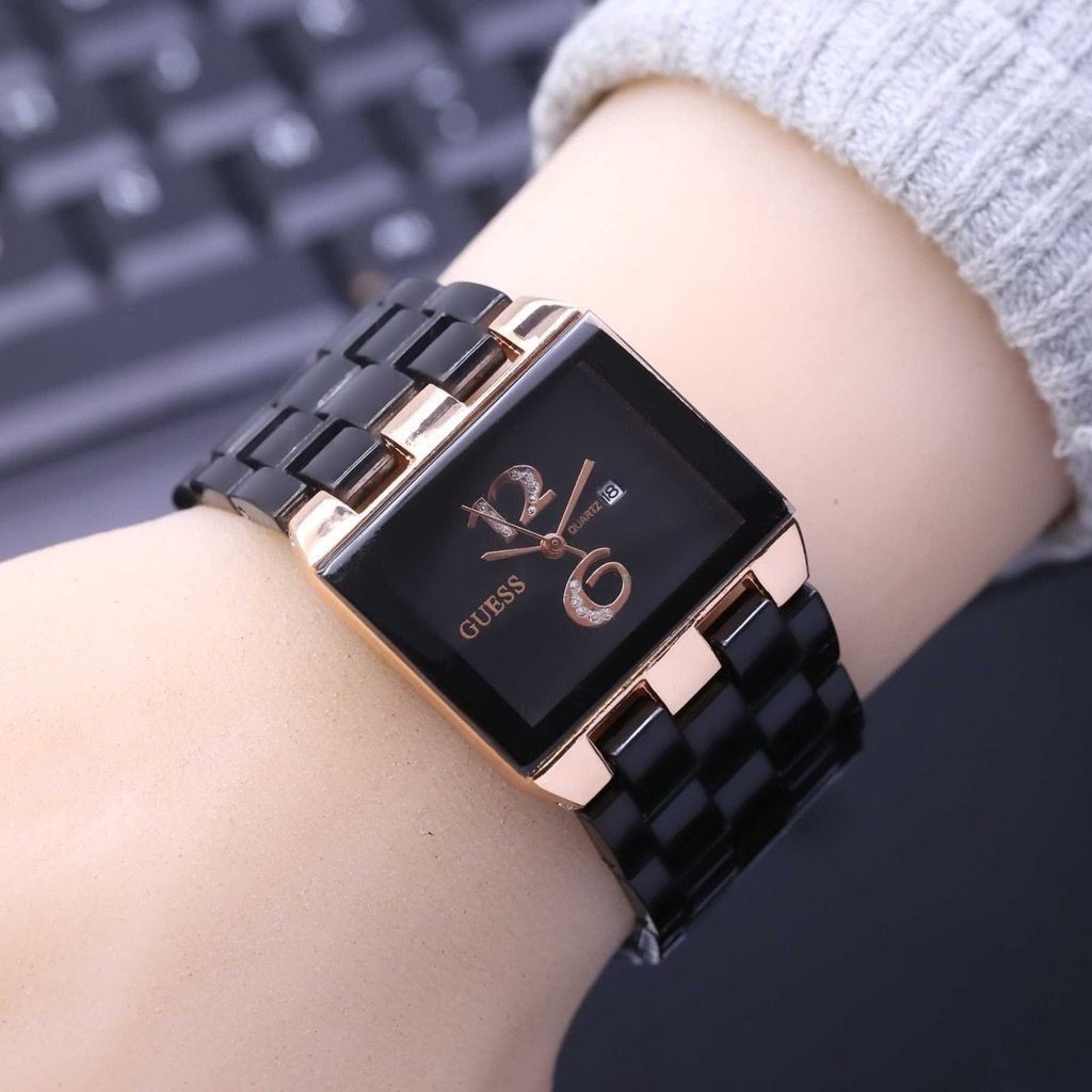 PROMO Jam Tangan Wanita Guess Rantai Mike Tipe GS560 Tanggal Aktif Free Box & Baterai ( BISA COD )