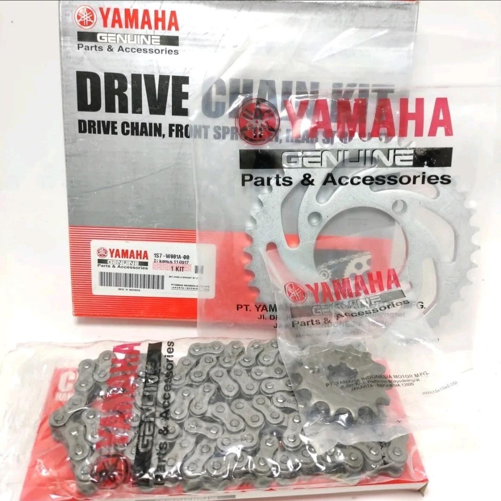 GW- GEAR SET KOMPLIT + RANTAI  YAMAHA JUPITER MX OLD LAMA 1S7 / JUPITER MX OLD / GEAR SET JUPITER MX