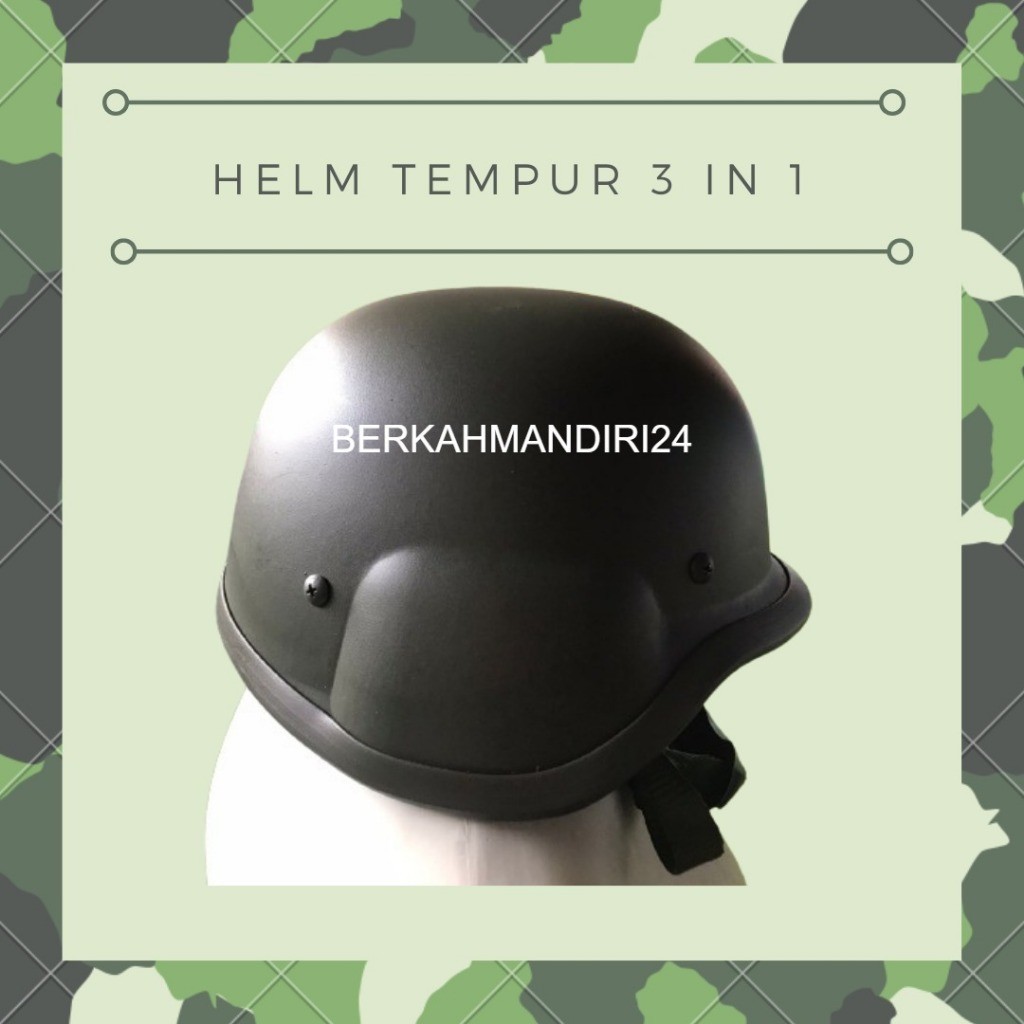 Helm Tempur TNi Militer 3 IN 1 Tactical Anti Peluru Polos TNI AD Brimob