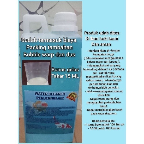 Penjernih air 1 liter  / penjernih air / penjernih air plus / penjernih air aquarium / penjernih kol
