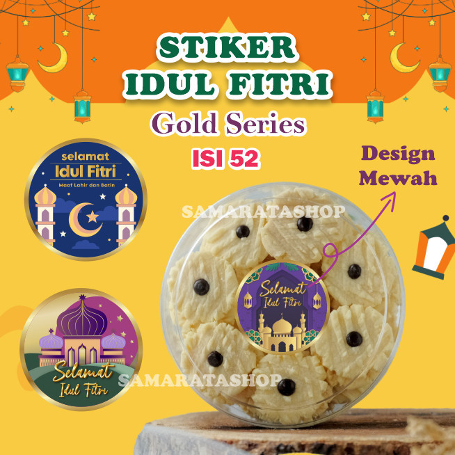 

Stiker Toples Kue Kering Lebaran Stiker Idul Fitri Stiker Label Hampers Hari Raya Gold Series
