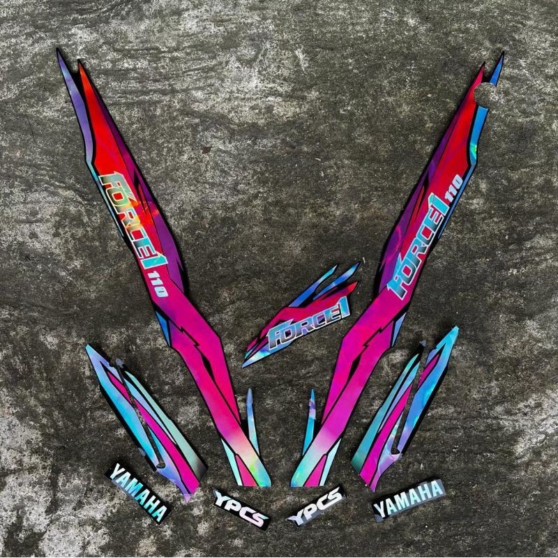 STICKER STRIPING LIS STANDAR YAMAHA FORCE 1 1993 1995