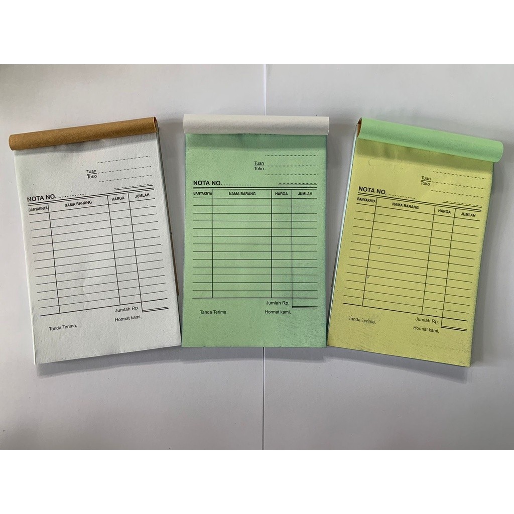 

NOTA 3 PLY, NOTA KONTAN KECIL, NOTA NCR