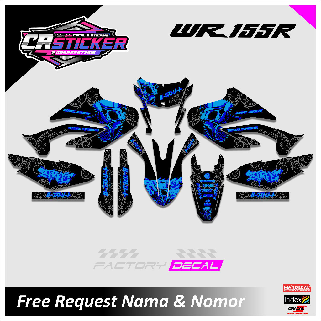 Decal WR155 Full Body Variasi Decal WR Supermoto Aksesoris Stiker Decal Motor Yamaha WR 155 R