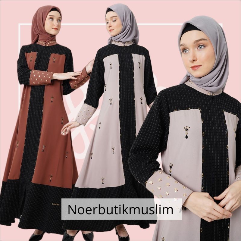 Hikmat fashion Original A2226-04, Abaya Hikmat A2226-04 - noerbutikmuslim - Gamis lebaran - Gamis Me
