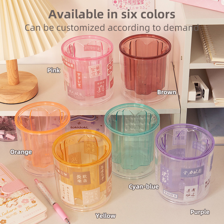 

Pen pen berbentuk lingkaran, pena meja, berputar kreatif display menunjukkan