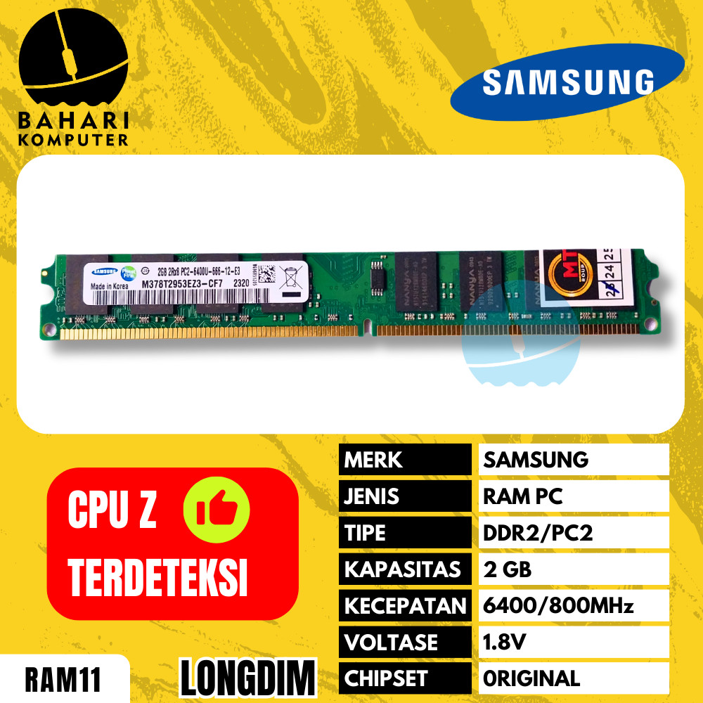 RAM PC 2gb DDR2 PC2-6400 Samsung