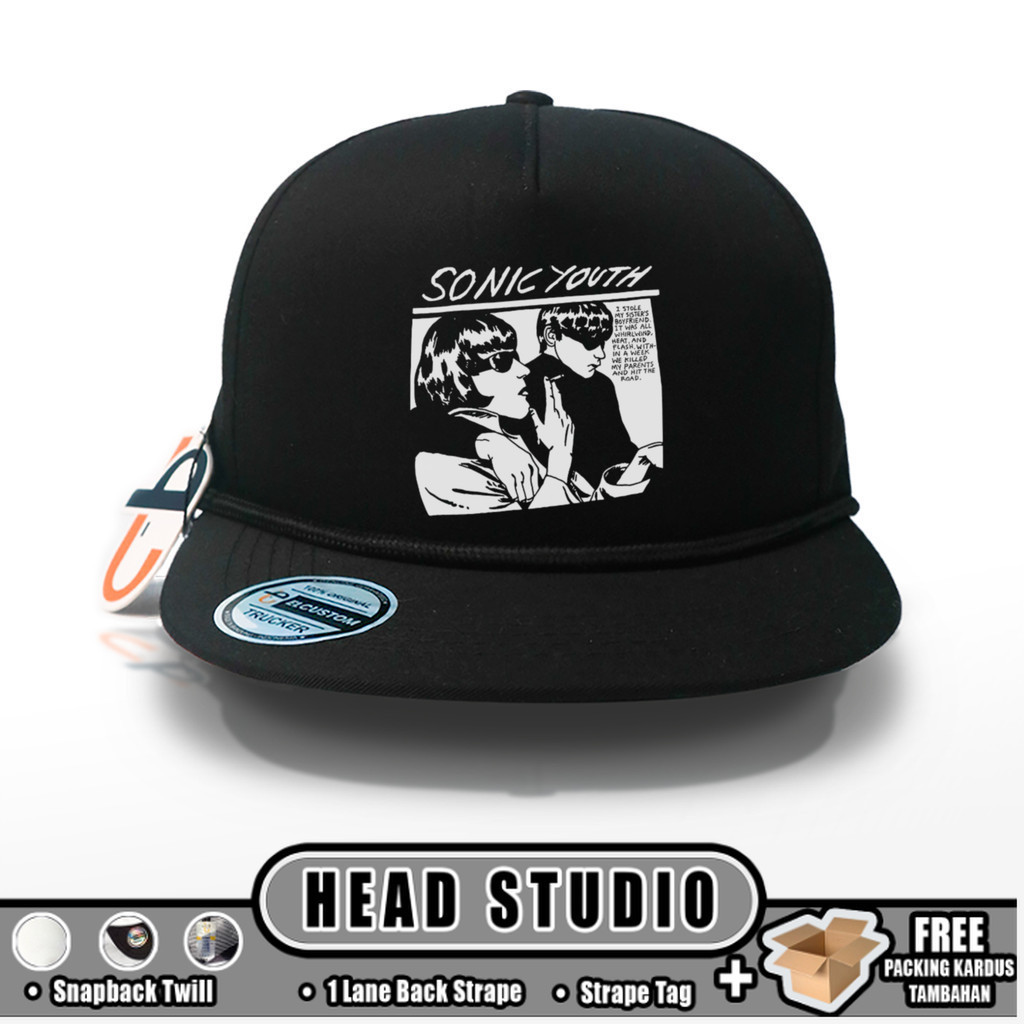 Headstudio - SONIC YOUTH SNAPBACK CAPS /  Band / Topi Snapback / Topi Twill / Topi Baseball Cowo / U