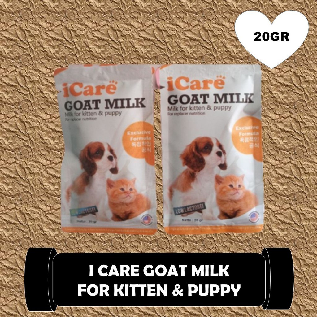 iCare i care goat milk 20gr susu kucing anti diare 1sachet Cocok Untuk Kucing & Anjing