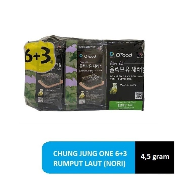 

New 6+3 Rumput Laut | Nori | Seaweed Olive Oil Korea | Chung Jung One