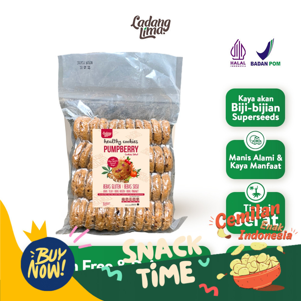 

PROMO SPESIAL Pumpberry 500g - Cookies Gluten Free Ladang Lima