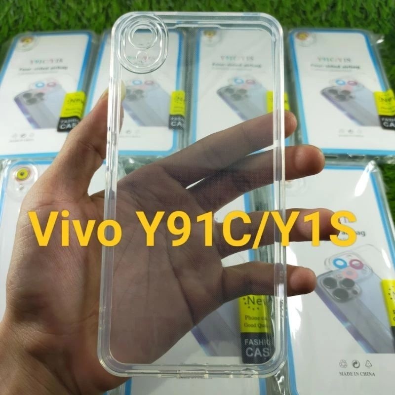 SoftCase VIVO Y91C/Y1S/1820 Case Casing Silikon Bening Clear Transparan Pelindung+Camera