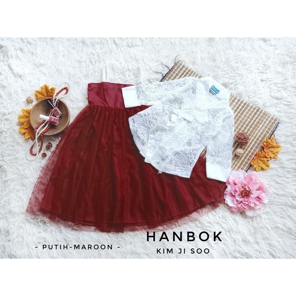 SETELAN ANAK PEREMPUAN MODEL HANBOK KIM JI SOO | SETELAN BRUKAT DAN TULLE TERBARU HANBOK KOREA HANBO