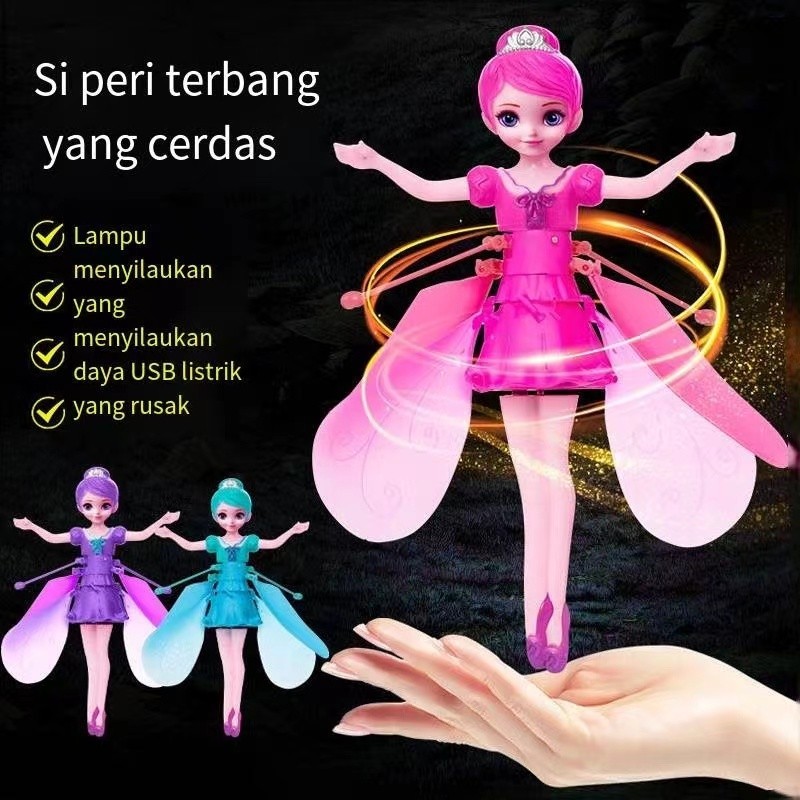 pesawat induksi/Peri Terbang Kecil Anak-anak/Mainan Terbang Induktif Anak Perempuan/Boneka Peri Terb