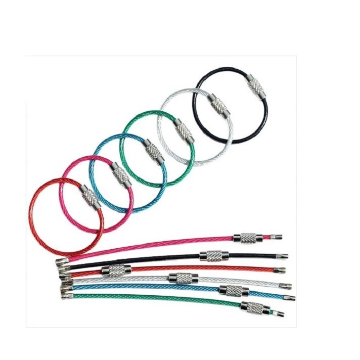 Wire Key Ring Chain Stainless Gantungan Kunci Carabiner Gantungan Kunci