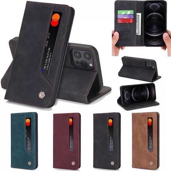 Flip Case Pola iPhone 11 Pro Max - X XR XS Max Premium Leather Flip Cover Magnetic