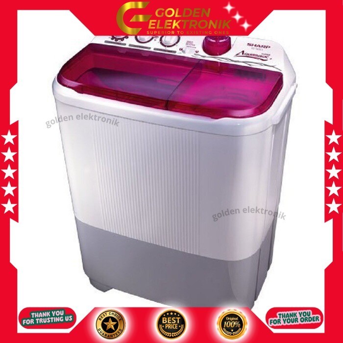 MESIN CUCI SHARP ES-T85CR-BK/VK/PK ES-T85CR-BK ES-T85CR 85 CR 8KG 2 TABUNG