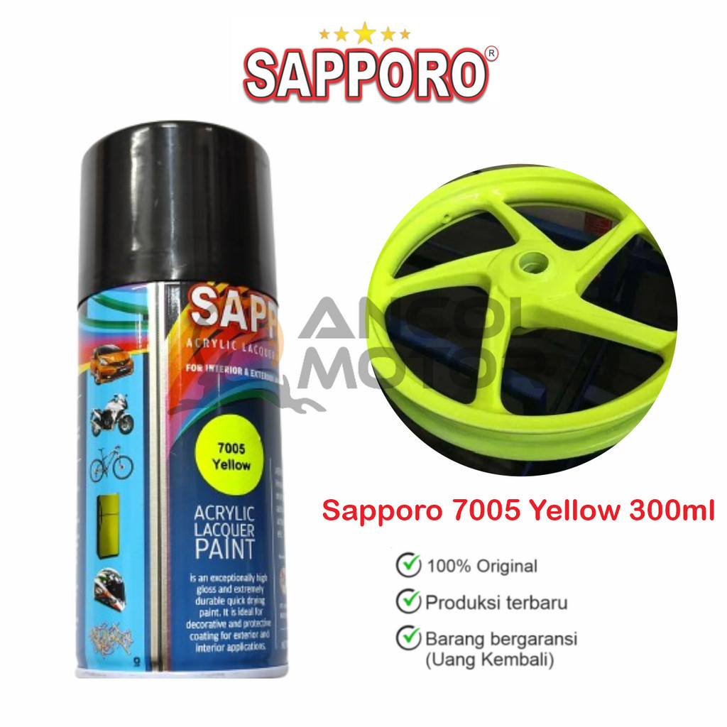 

Sapporo Yellow Fluorescent 7005 Cat Semprot Aerosol Kuning Stabilo