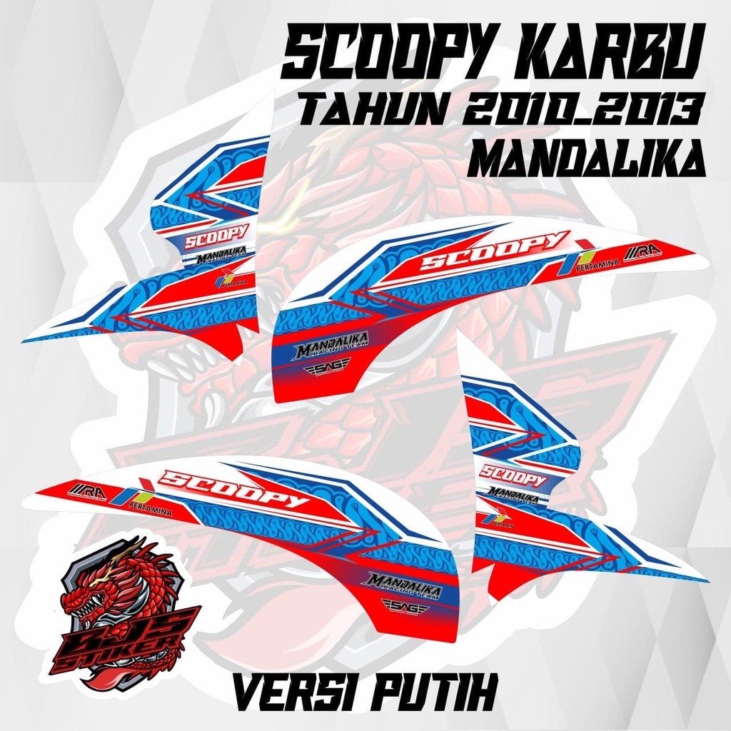 striping scoopy karbu - striping sticker stiker polet lis list variasi scoopy karbu 2010-2013 mandal