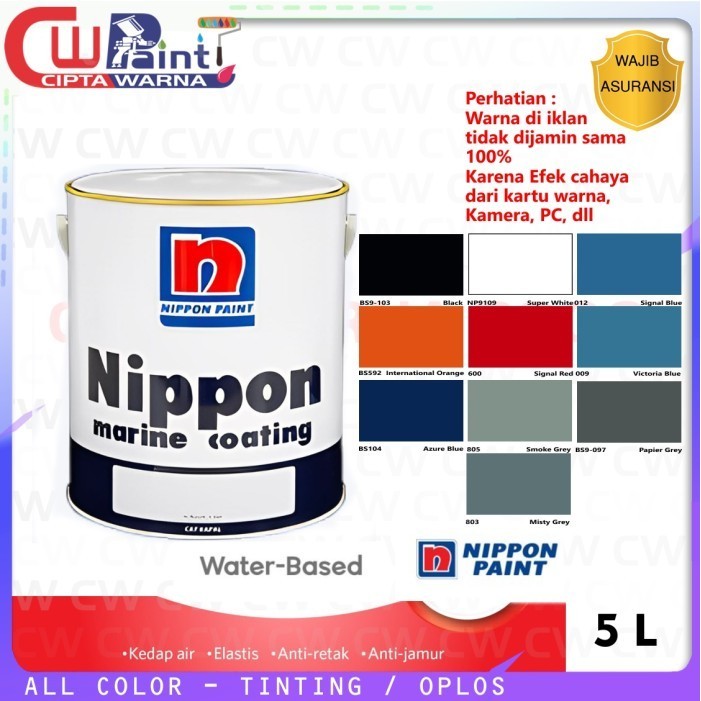 Nippon Marine Coating Nippelux Enamel Cat Kapal All Color Paint 20 Liter - CWK