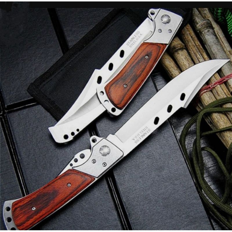 PISAU LIPAT SURVIVAL AMERIKA USA PISAU SURVIVAL STAINLES STELL