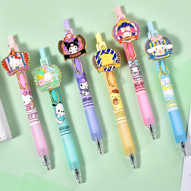 

Sanrio Seri Akademis Dorong Gel Pena St Kepala Cepat Kering Hitam 0 5Mm Karbon Pena Air Alat Tulis Siswa